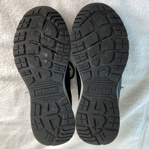 BRAHMA Steel Toe Safety Work Shoes Mens 7 Black Low Top Shoes Workwear - Picture 6 of 12